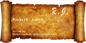 Rednik Judit névjegykártya